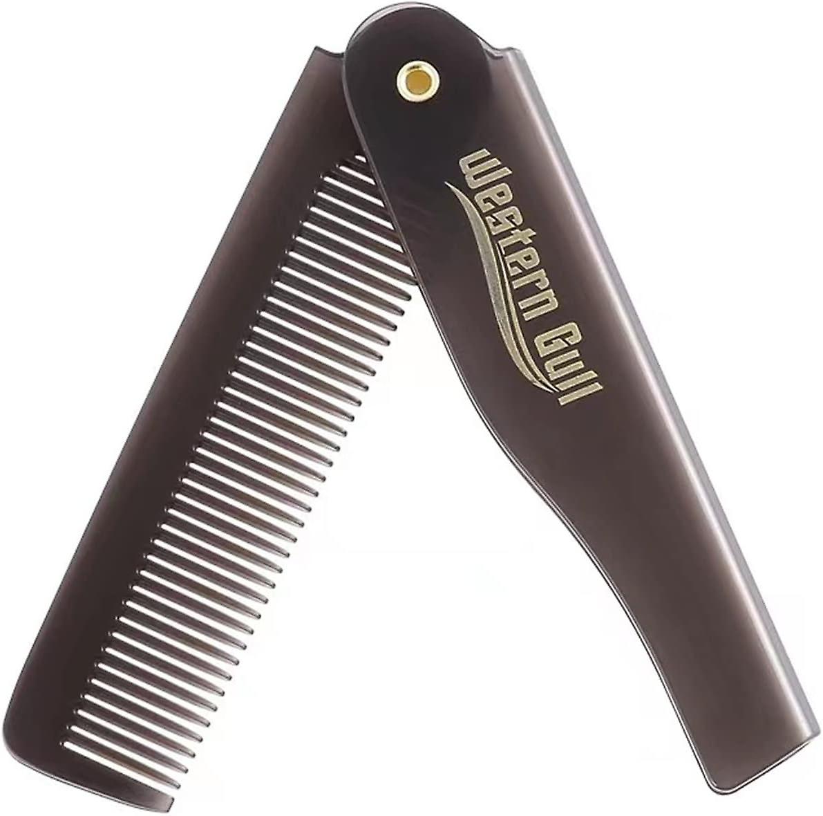1pcs Folding Comb Men's Tortoiseshell Finish