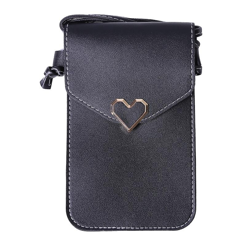 Handbag Women Shoulder Bag Heart Shaped Decoration Mobile Phone Pouch Large Capacity Practical Small Flap Purse Female Mini Wallets