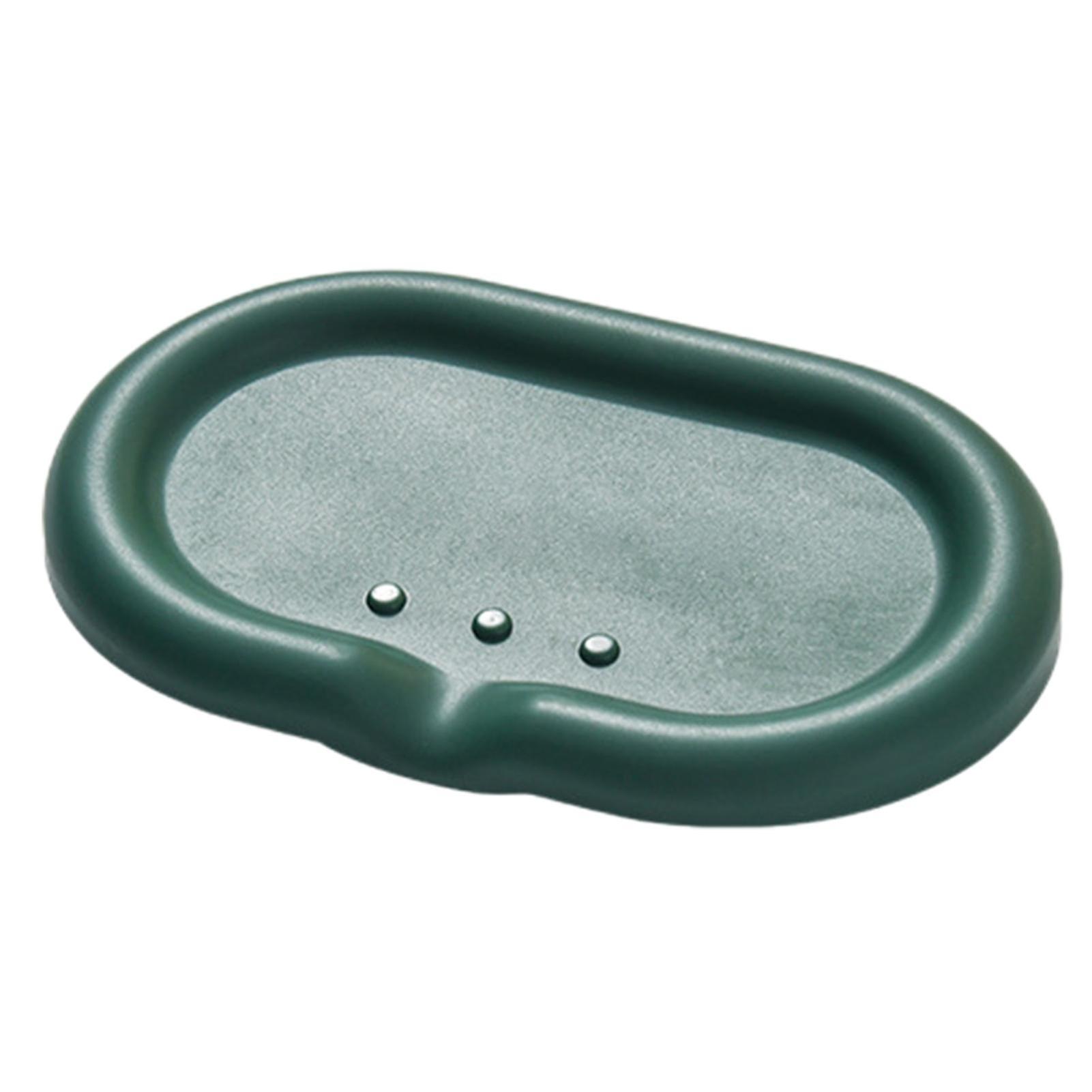 Silicone Soaps Dish Non-slip Self-draining Soaps Holder For Kitchen Bathroom