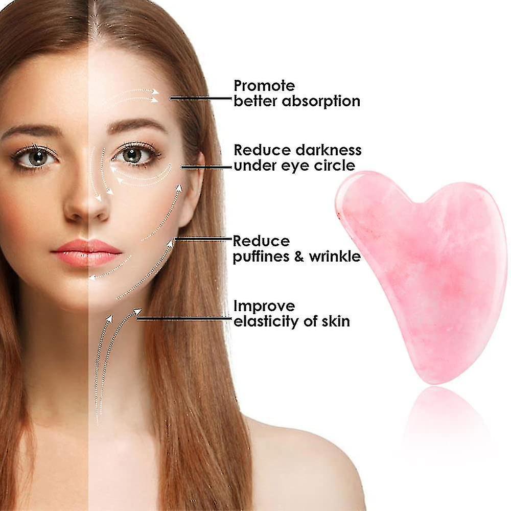 Gua Sha, Natural Gua Sha Stone Gua Sha Rose Quartz Face Stone Rose Quartz Guasha Massage Tool Face S
