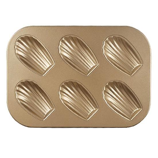 Cake Mold High Temperature Resistant Shells Shape Non-stick Easy Demold 6 Grid Dessert Cookie Pastry Pan Mould Household Supplies