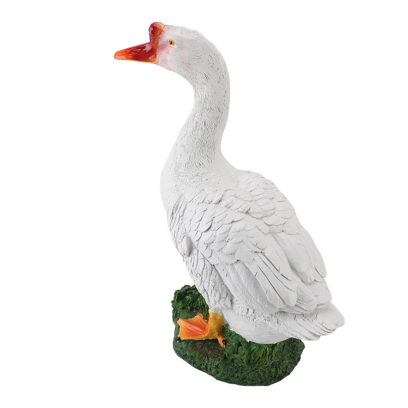 Goose Statue Farm Animal Figurine Resin Goose Sculpture Garden Ornament for Outdoor Backyard Patio Lawn Decoration Style 1