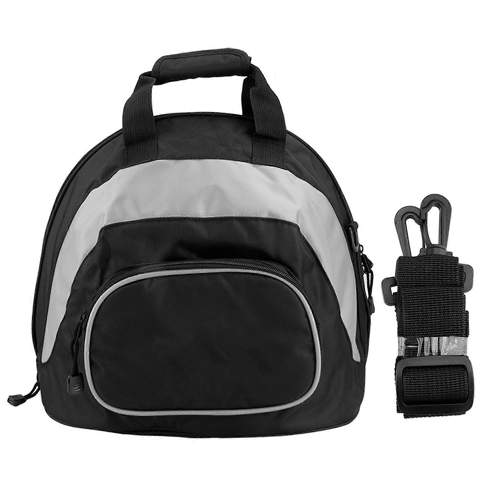 Motorcycle Helmet Bag Multi-Function Durable Storage Bag Grey and Black Lightweight Portable Design with Shoulder Strap Water-Resistant Material for T