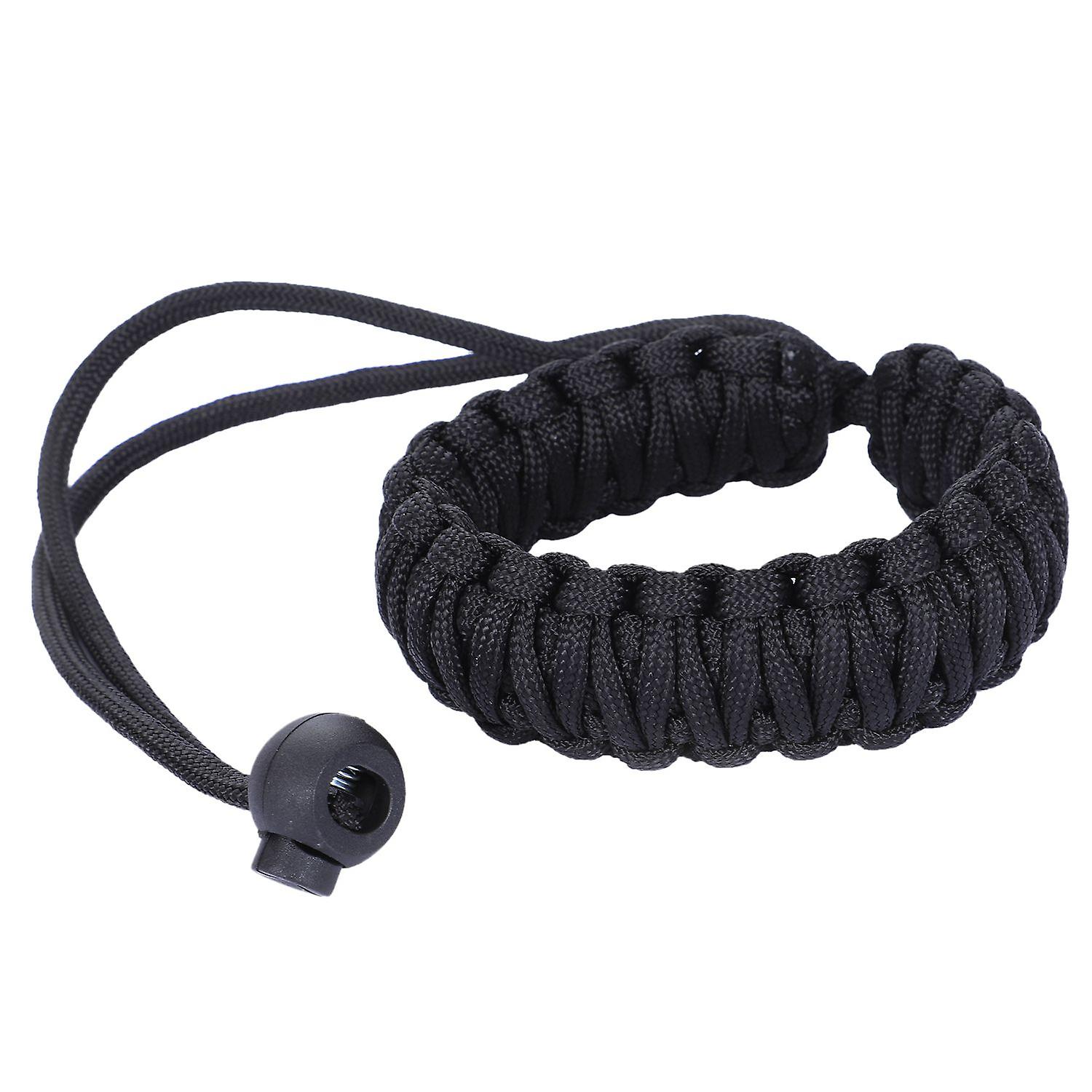 Digital Camera Wrist Hand Strap Grip Para cord Braided Wristband for SLR DSLR black