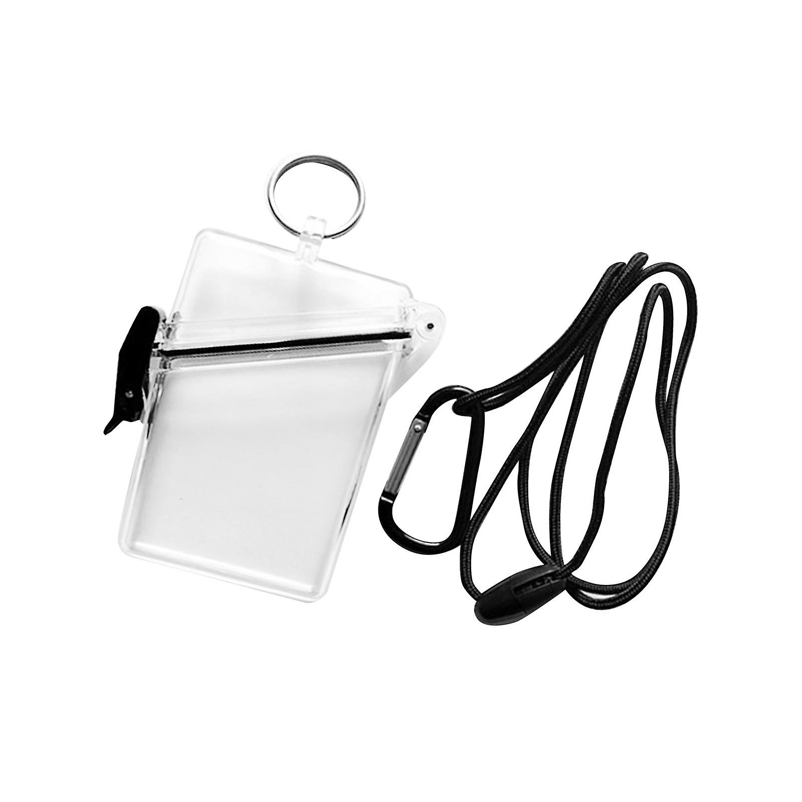 Waterproof ID Badge Holder Case Clear Vertical for Credit Cards Keys Boating