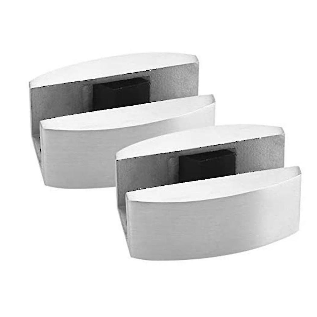 2 stk. gulvføring glass skyvedør rustfritt stål gulvføring for rammeløse skyvedører i glass G