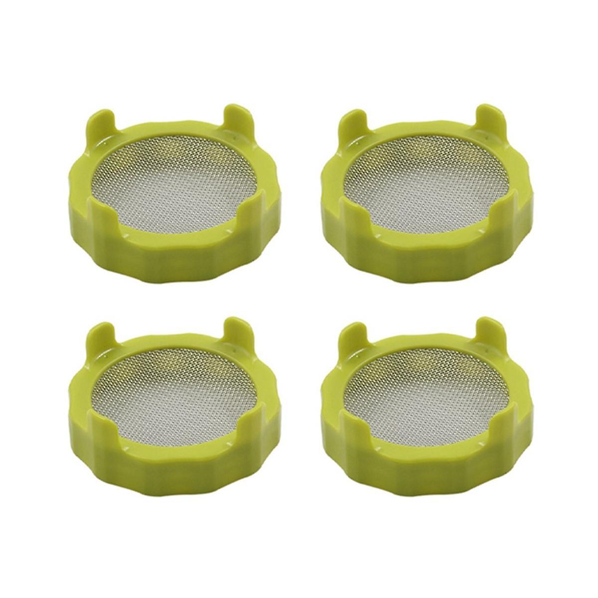 Mesh Sprout Cover Plastic Sprouting Lid Seed Crop Germination Jar Plastic Sealing Ring Lid for Jar Bottle B