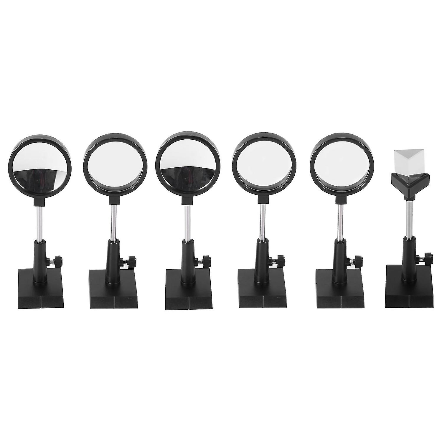 Physical Optics Experiment Set Convex Lens Concave Lens Triangular Prism Plane Mirror Convex Mirror