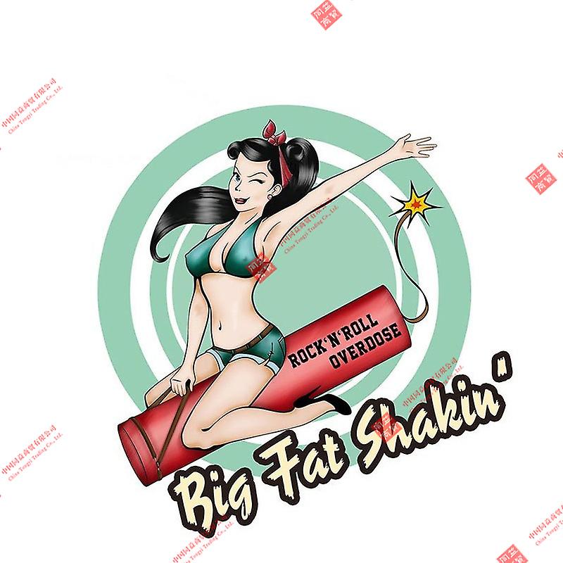 漫画アニメステッカーヘルメットステッカーレトロセクシーな美容車修理店バッジブランドステッカーカーレースカーラップトップヘルメット用