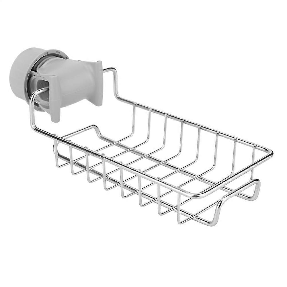 Clip-on Faucet Drain Rack Utensil Scouring Pad Sponge Soap Storage Holder Sink Rack Organizer