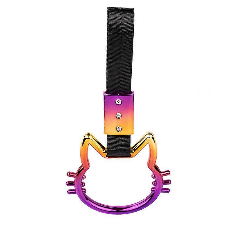 1PCS New JDM Tsurikawa Handle Ring Heart Train Bus Hand Strap Styling Drift Charm Car Warning Tow Strap Hook