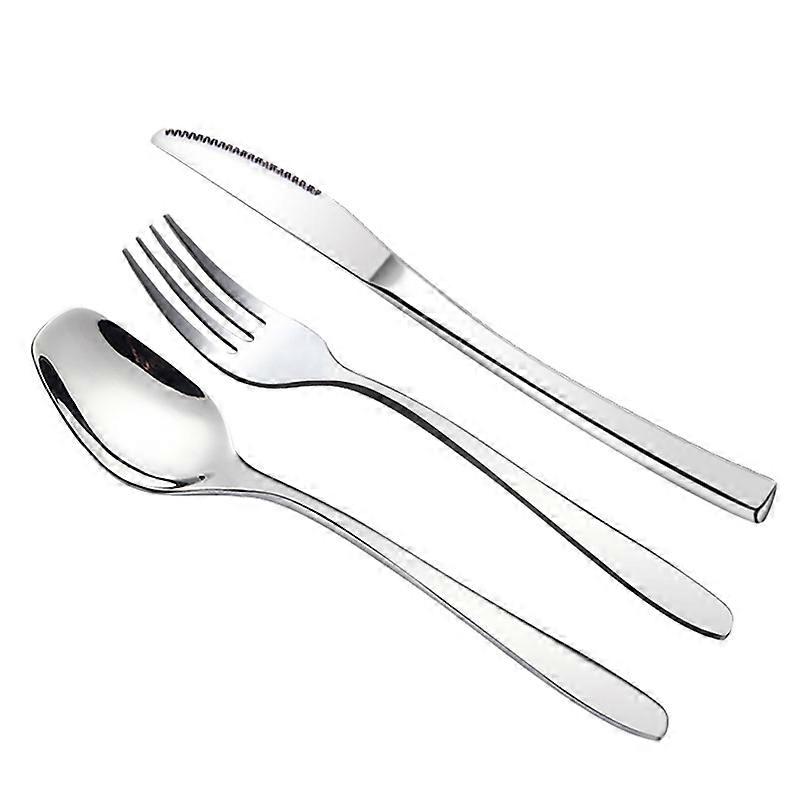 Flatware Sets Dinner Knife Fork Spoon 3-Piece Place Setting Service for 4 Person Stainless Steel Mirror Polishing blue