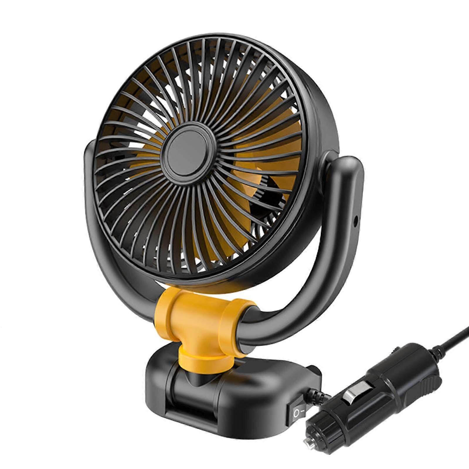 LBQ Portable Car Cooling Air Fan 360 Rotatable for Car Backseat Accessory