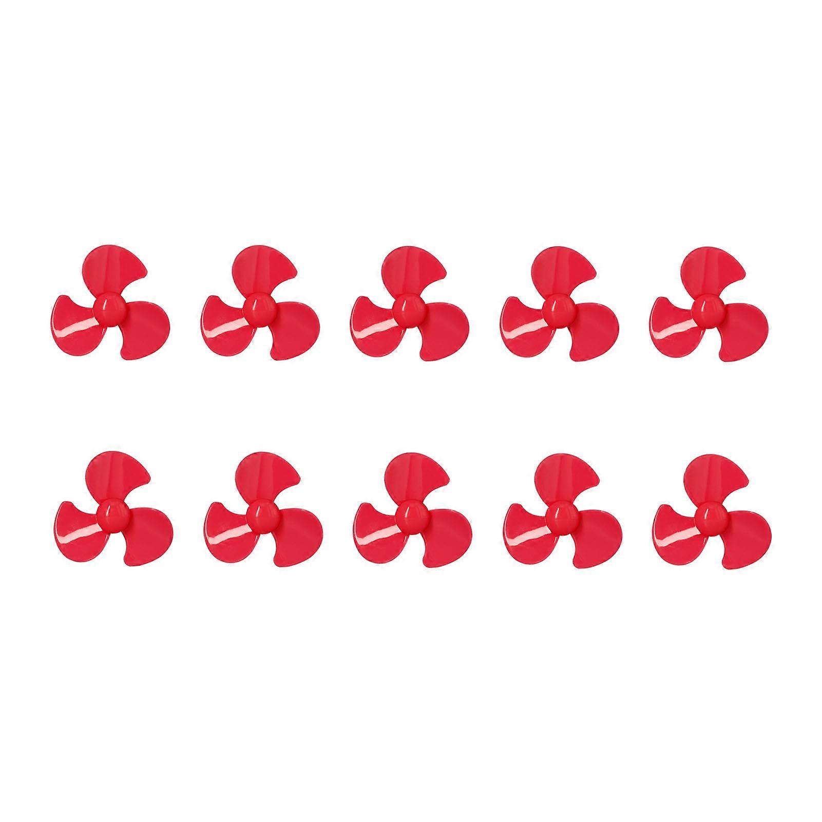 10kpl 50mm 3 lapaa potkuri ABS kääntöpotkurit vaihto DIY automallin lisävarusteetpunainen