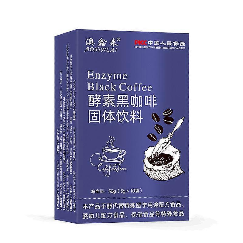 Enzym svart kaffe, snabbenzym, mjukt svart kaffe fast dryck, snabbkaffe