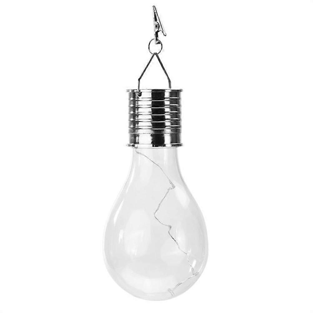Waterproof Solar Rotatable Hanging LED Light Lamp Bulb for Outdoor Garden Camping (Transparent Shell with Multicolor Light)