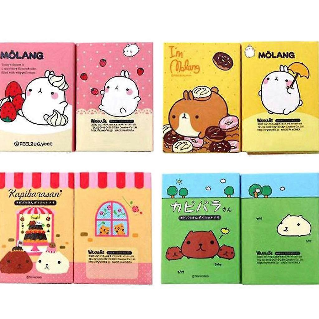 Cartoon Animals 6 Folding Memo Pad Sticky Notes Bookmark Stationery Notepad Cute