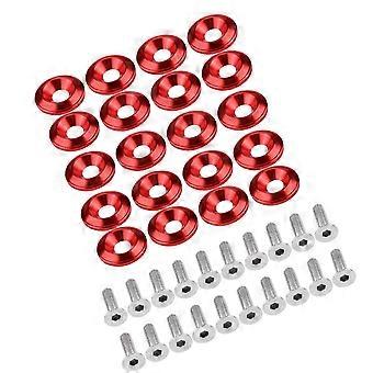 40PC JDM Billet Aluminum Fender Bumper Washer Bolt Engine Bay - Foto 6