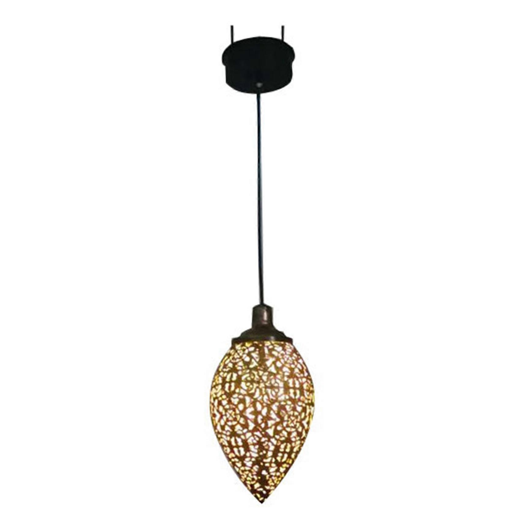 Solar Powered LED Moroccan Hanging Lantern Retro Moroccan Pattern Projection Lamp Outdoor Garden De