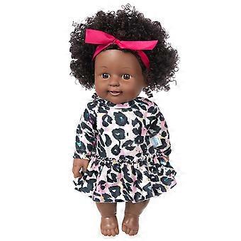 12 Inch Black Baby Dolls With Clothes A,frican Realistic Baby Washable Gift For Kids Girls