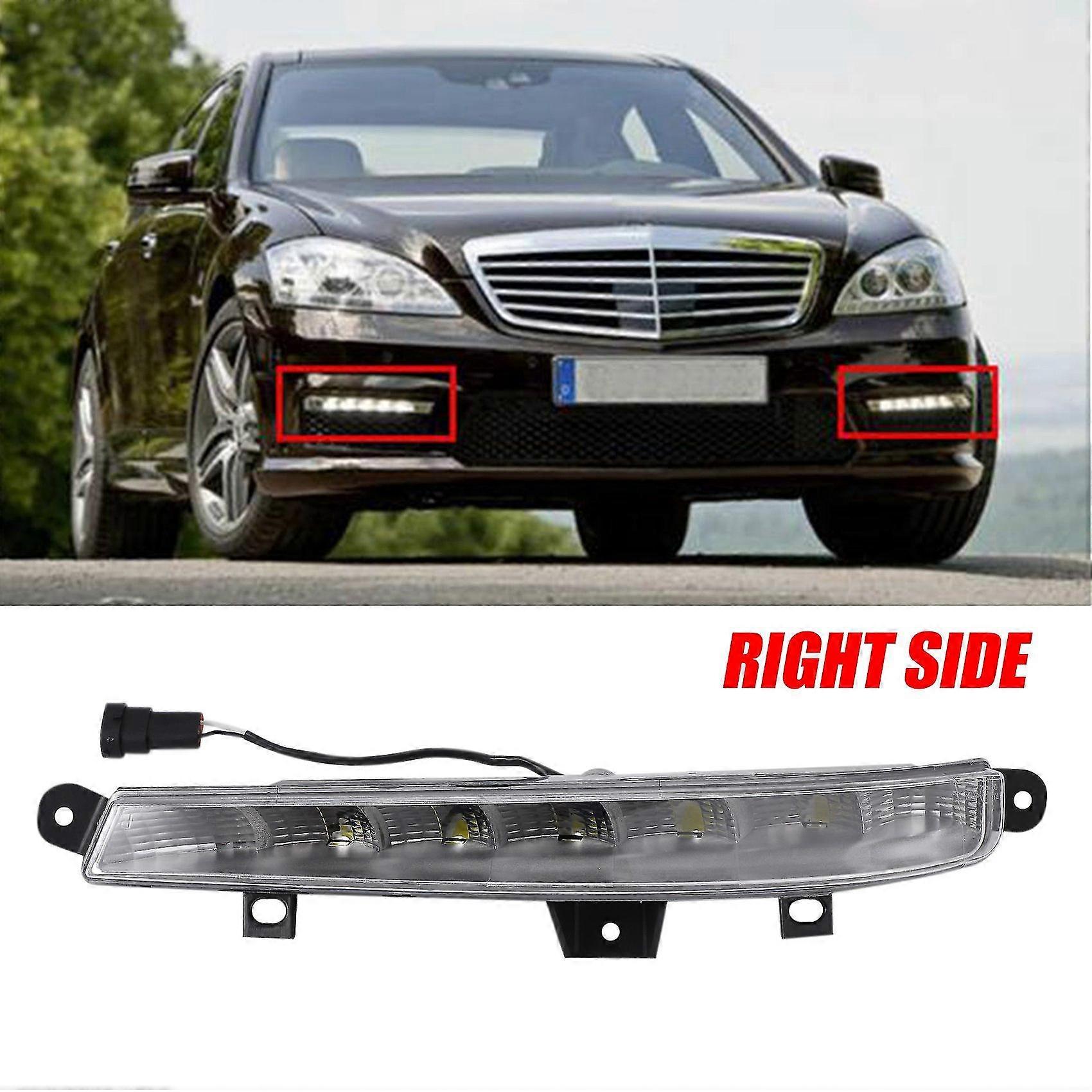 Pair Of Front Bumper DRL Fog Lamps – For Mercedes-Benz W221 S550 S600 (2007-2009)