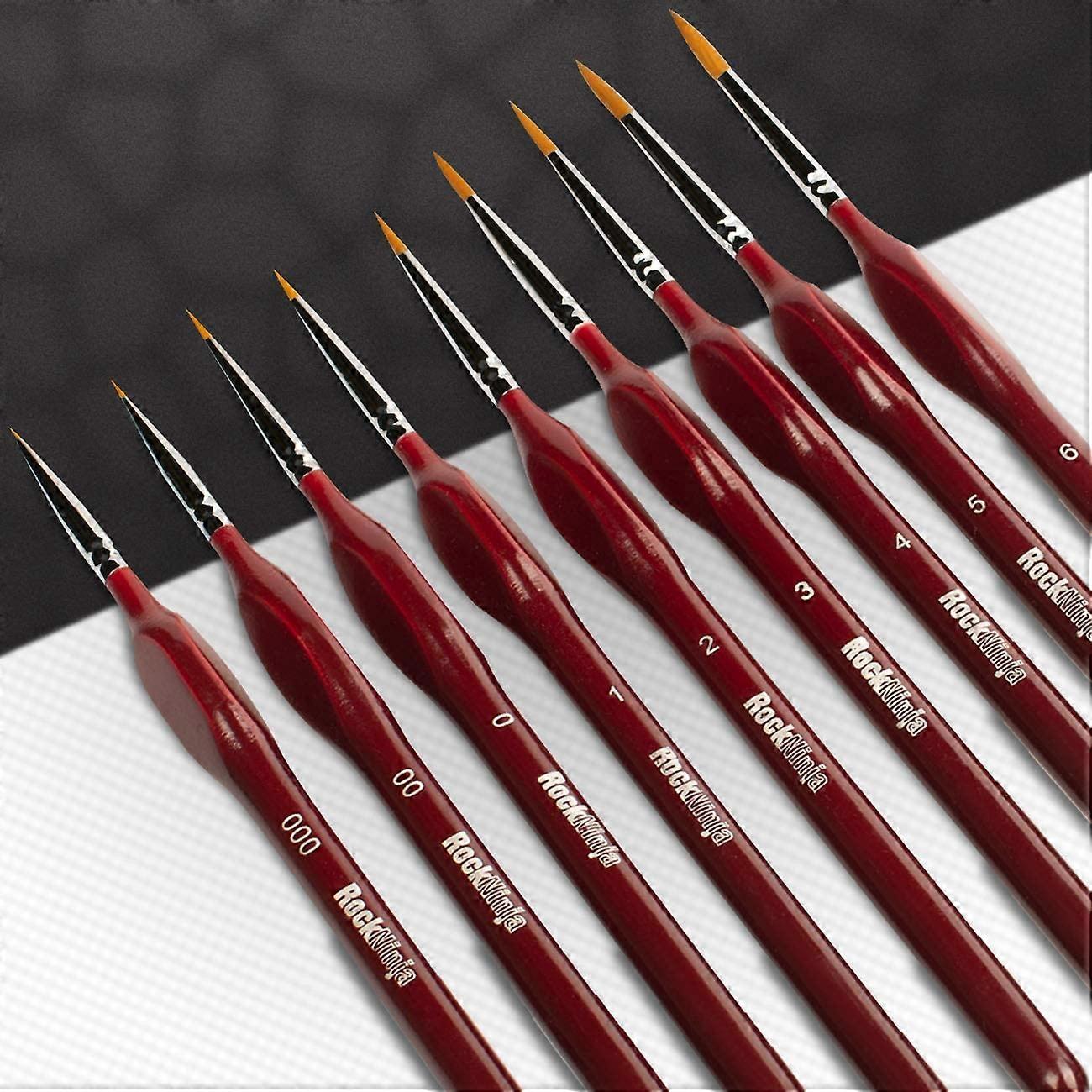 AIEX 9 Stuks Fan Penselen, Anti-verlies Nylon Haar Artist Paint Brush Set Voor Aquarel Acryl Inkt Gouache Olie Tempera Schilderij AIEX 9 Stuks Fan Penselen, Anti-verlies Nylon Haar Artist Paint Brush Set Voor Aquarel Acryl Inkt Gouache Olie Tempera Schilderij