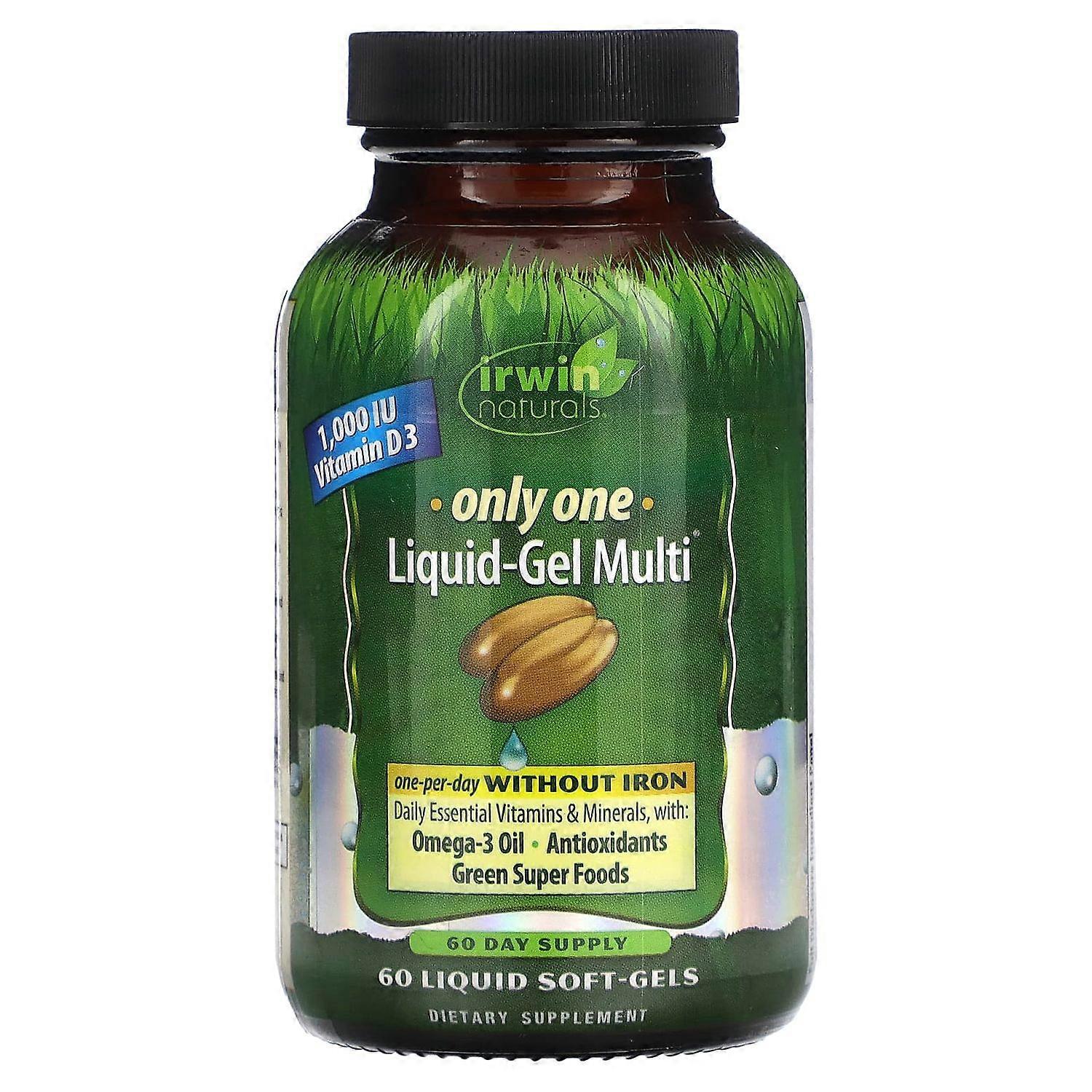 Irwin Naturals, Only One, Liquid-Gel Multi, Without Iron, 60 Liquid Soft-Gels
