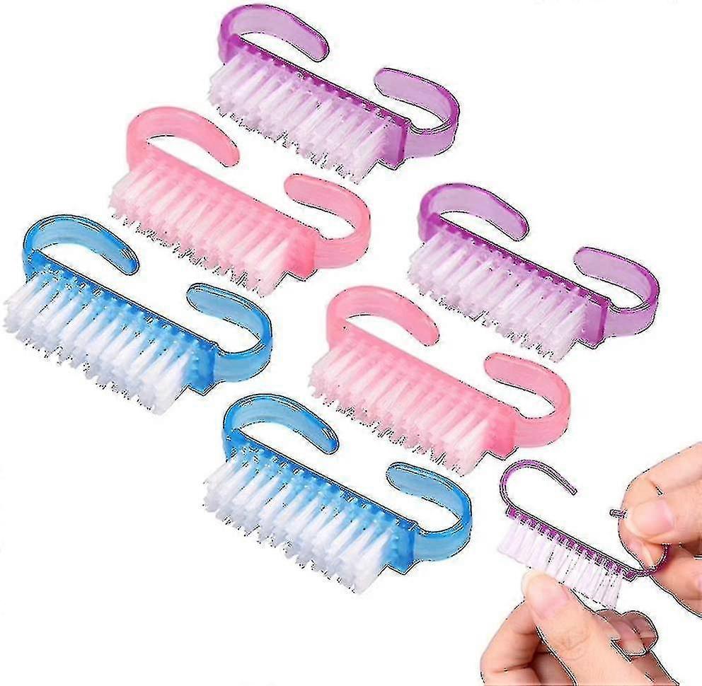 4pcs Nail Scrubbing Brush With Handle -