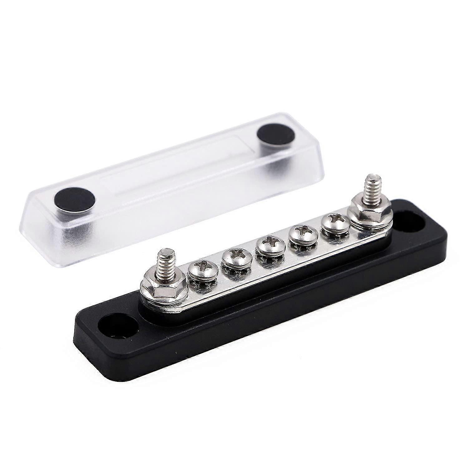 100 a distribution bar with 2 studs, 5 screws and cover, 12 v 24 v 48 v dc betterlifefg