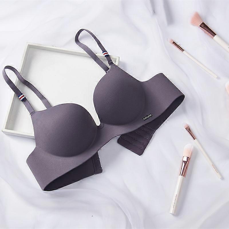 Female's Bra no Trace Wireless Gathered Lining Composition Spandex Lightweight Comfortable Uderwear