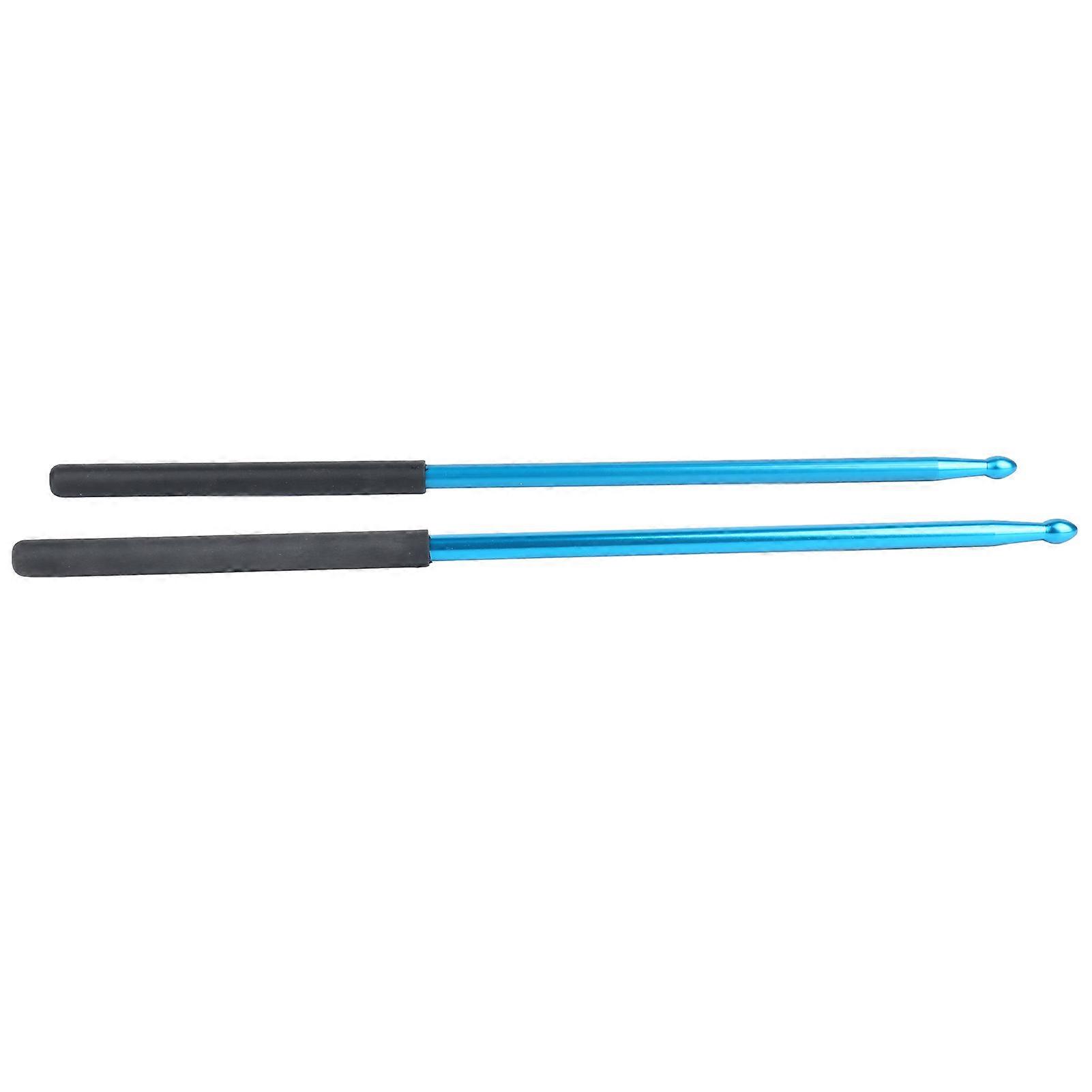 2PCS Metal Drumstick Anti Slip Aluminium Alloy Drum Stick for Electronic Drums Percussion Instrument W119 Blue