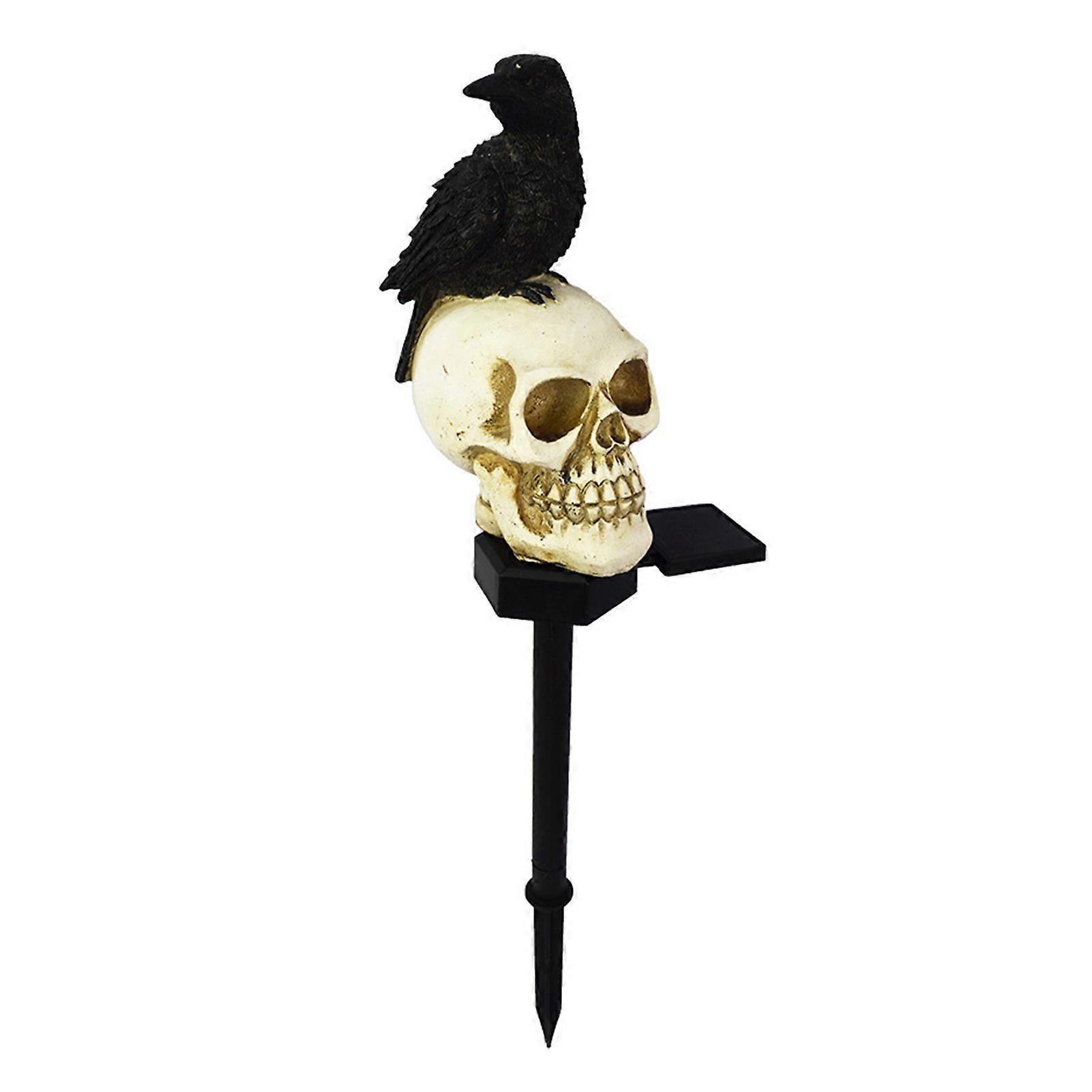 Halloween Skull Crow Solar Ground Lights Automatic Lighting Night Lamp for Garden Patios Parks