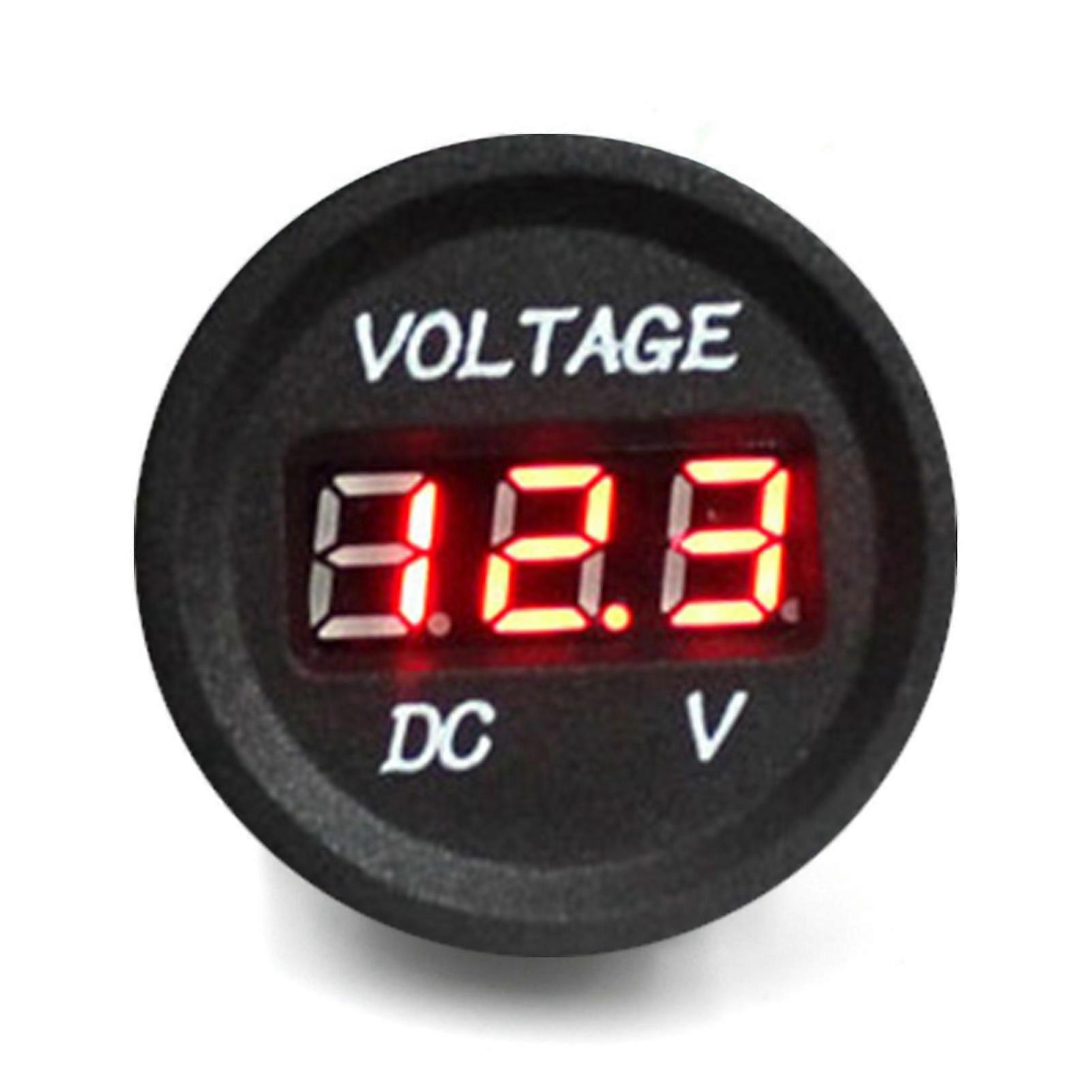 DC 12V LED Display Voltmeter Dustproof and Durable Design Suitable for Motorcycle Truck