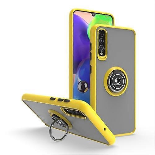 For Samsung Galaxy A70 / A70s Q Shadow I Ring Kickstand PC and TPU Hybrid Phone Case