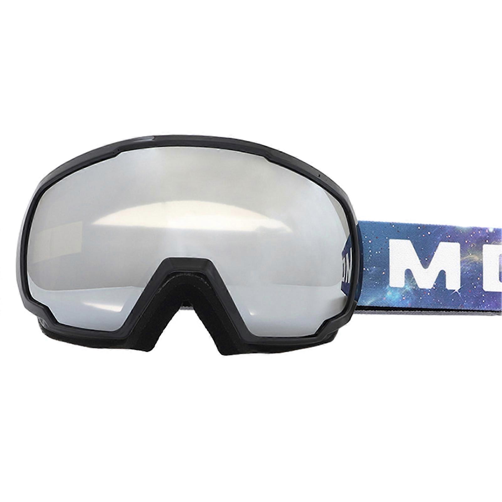 Anti Fog Snow Goggles Windproof UV Protective Ski Goggles with Soft Adjustable Strap for Snowmobile Skiing Skating Climbing