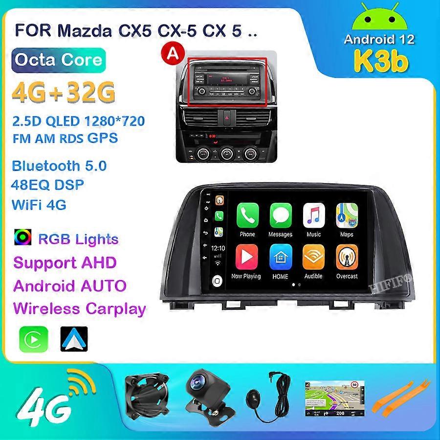 Android 12 Car Video Player For Mazda CX5 CX-5 CX 5 2012 - 2015 Car Radio Multimedia Navigation GPS WIFI IPS DSP 2din BT FM
