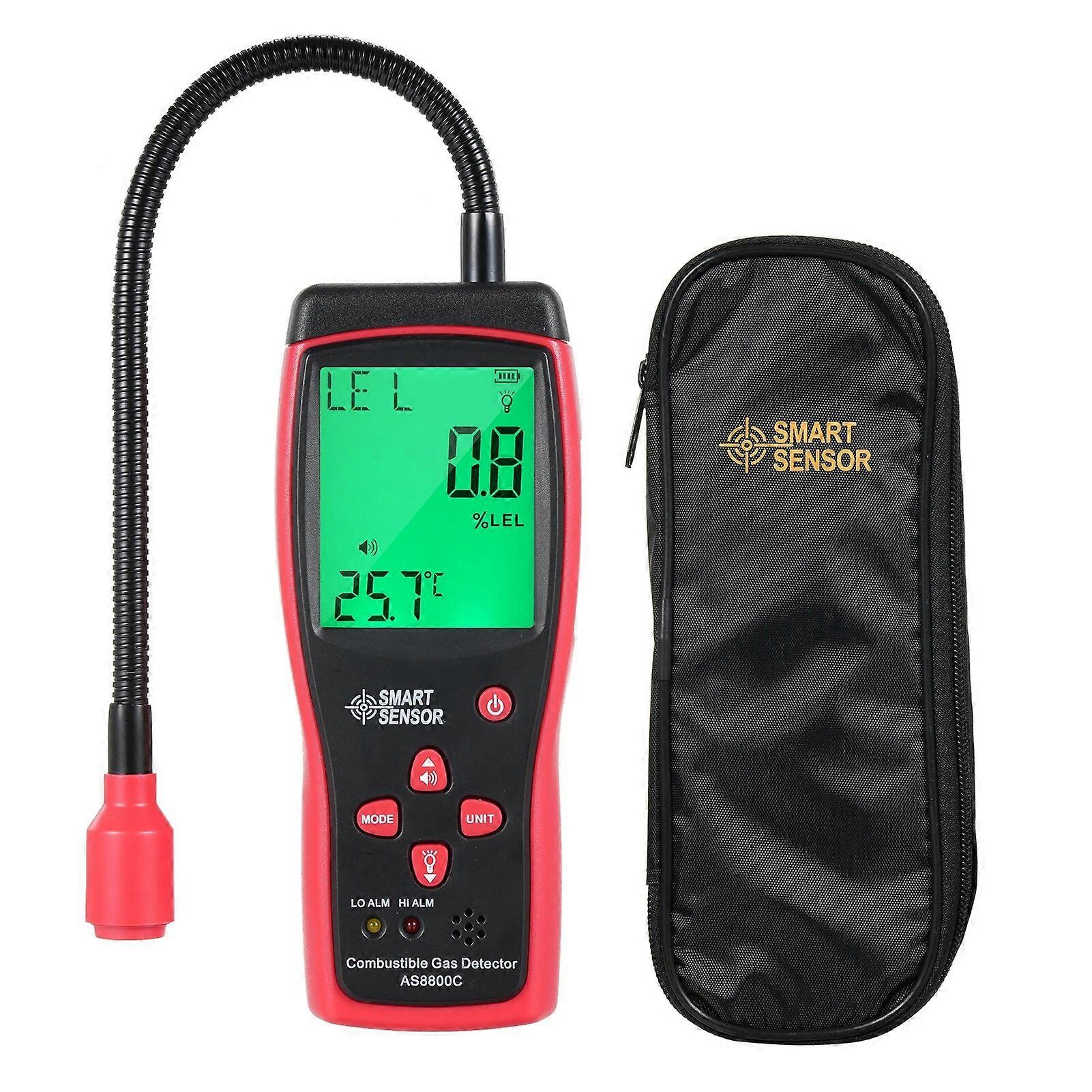 Handheld Combustible Gases Leak Detector Natural Gases Leakage Tester Portable Combustible Gases Concentration Analyzer Meter