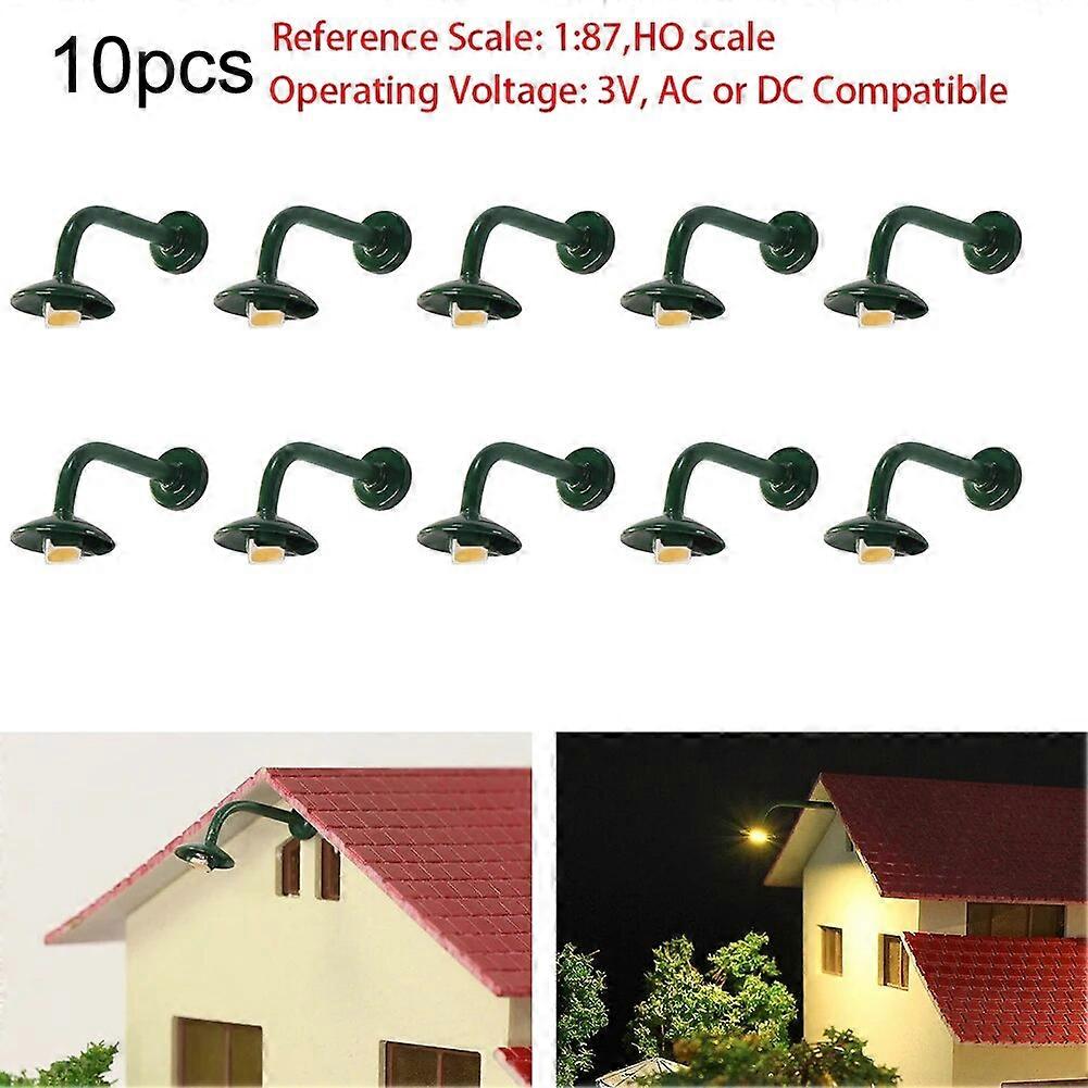 5 Pcs Lamp Posts OO HO Gauge 20mm LEDs Made Green/Red Dwarf Signals 2 Aspects Model Train Scenery Or Street Layout Accessories