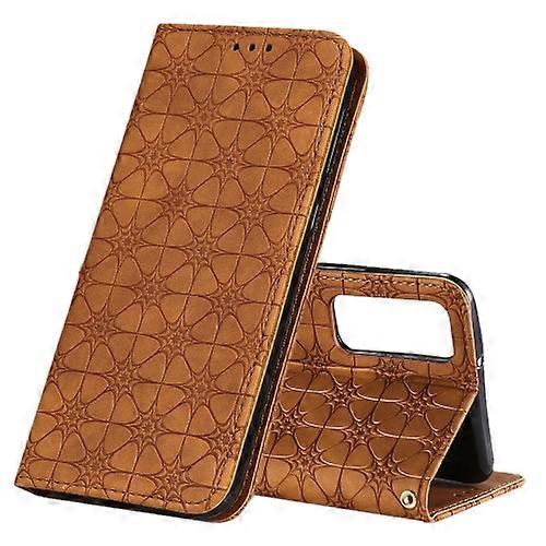 For Huawei P smart 2021 / Y7A Lucky Flowers Embossing Pattern Magnetic Horizontal Flip Leather Phone Case