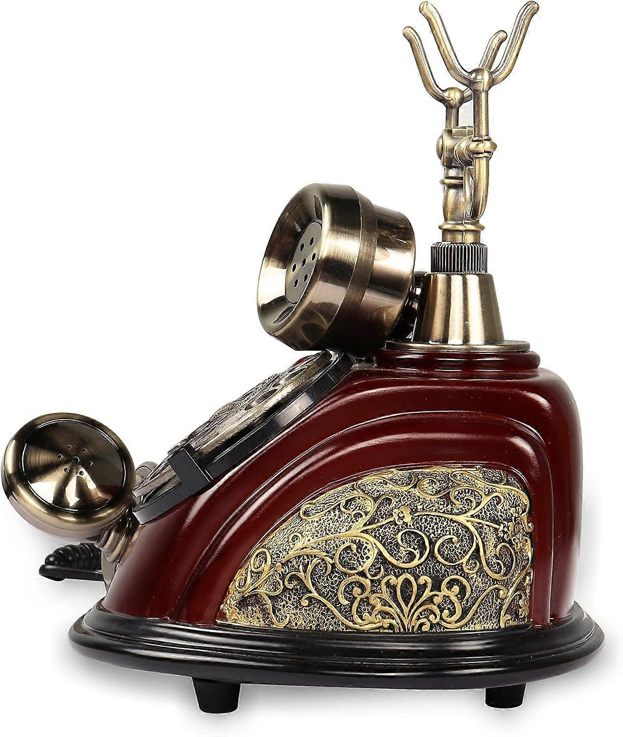 Vintage Telephone Decorative Resin Model Retro Phone Wall Art Statue Bar Cafe Window Decor, Ornament For Various Settings, Antique Style Decor