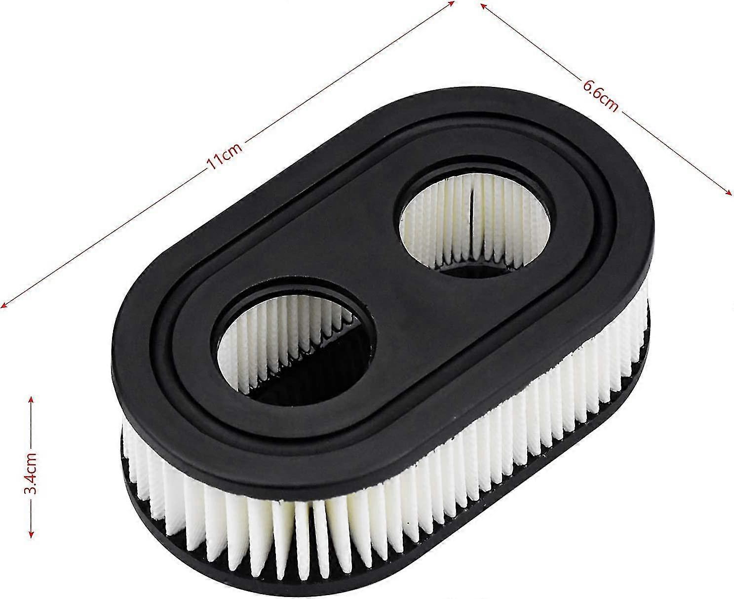2 Pcs Lawn Mower Air Filter For Briggs & Stratton, 593260, Black