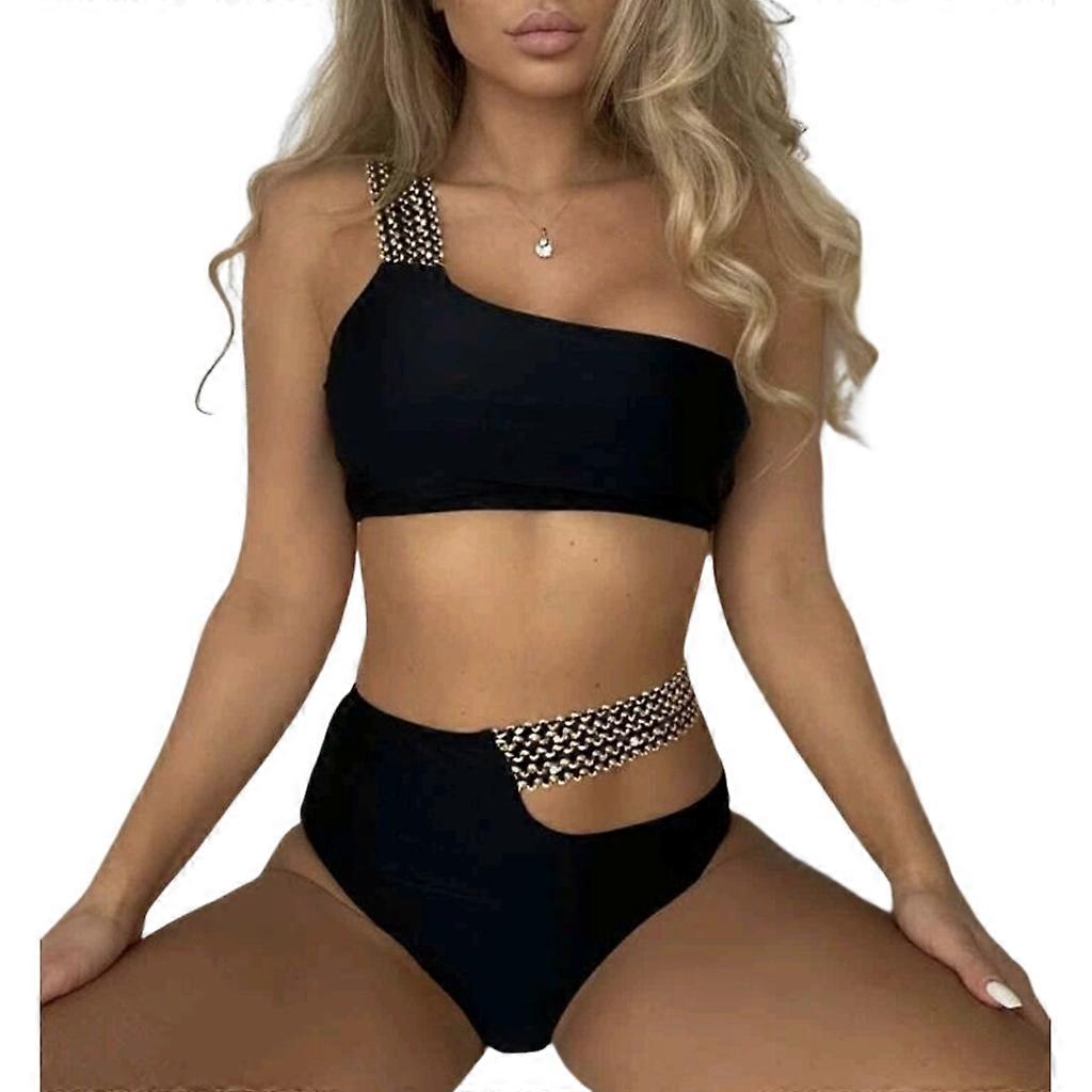 Lady Ventre-Control Maillots De Bain Femmes Patchwork-Torsadé Maillot De Bain Deux Pièces Bikinis