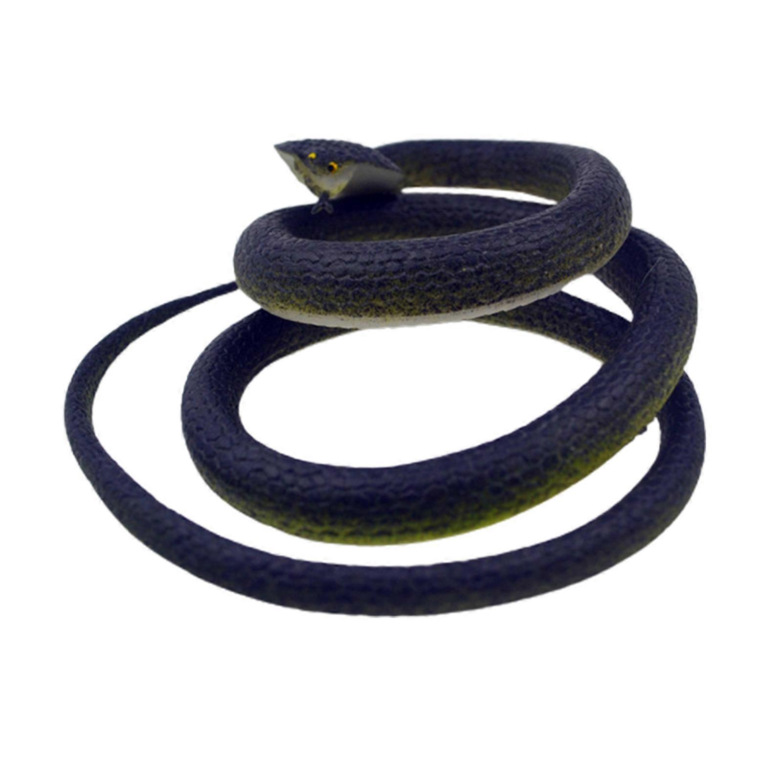 80CM Golf Snake Prank Toy Realistic Rubber Snake Model Simulated Snake Teasing Friends Tricky Props Kids Adults Halloween Party Gag Gift