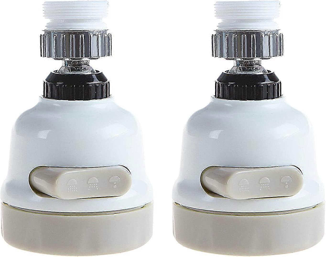 2 Pcs Adjustable Moving Faucet Head 360 Degree Moving Faucet Head Water Saving Anti Splash Adjustable Filter Aerator Diffuser