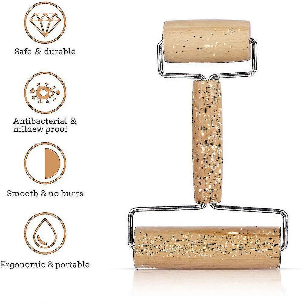 Wood Rolling Pin,dough Roller Pizza Roller Cookie Baking Accessories
