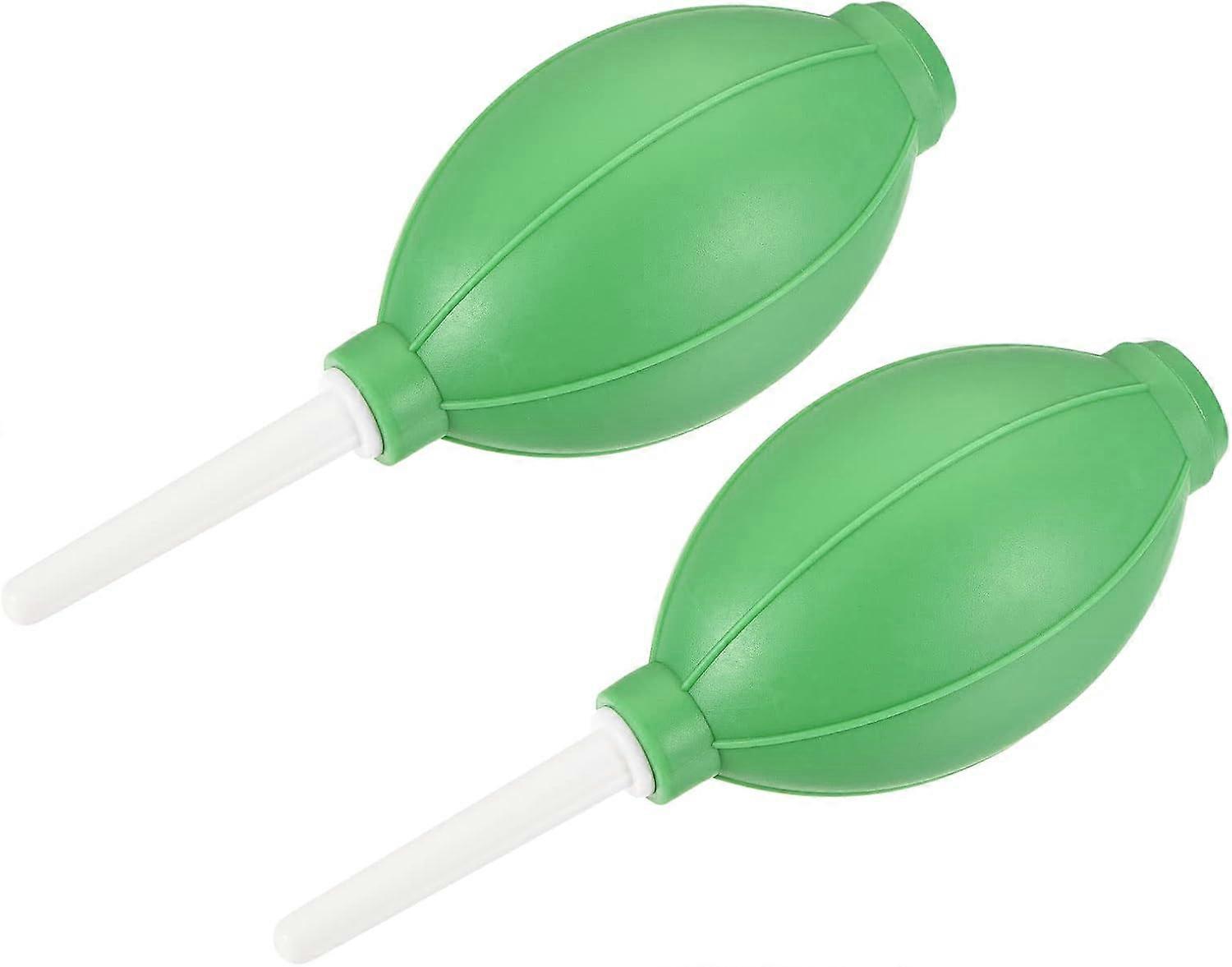 Dust Ball Air Blower Rubber Blowing Pump Cleaning Tool for Camera Lens, Keyboard, PCB Board, Computer, Plants, 147mm, Green Pack of 2
