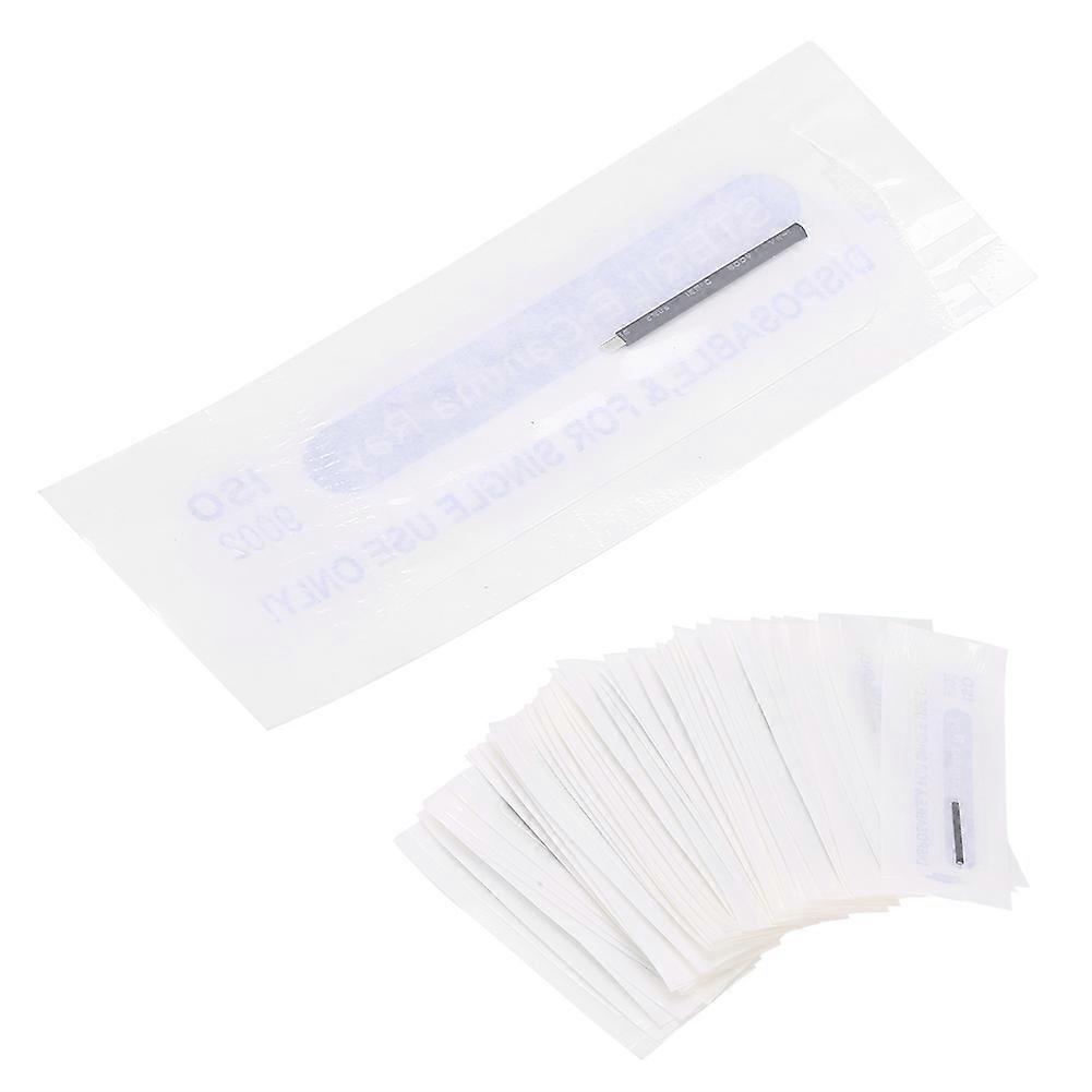 50pcs 0.18mm Microblading Needles Eyebrow Tattoo SemiPermanent Needle Blade(7 Pin )