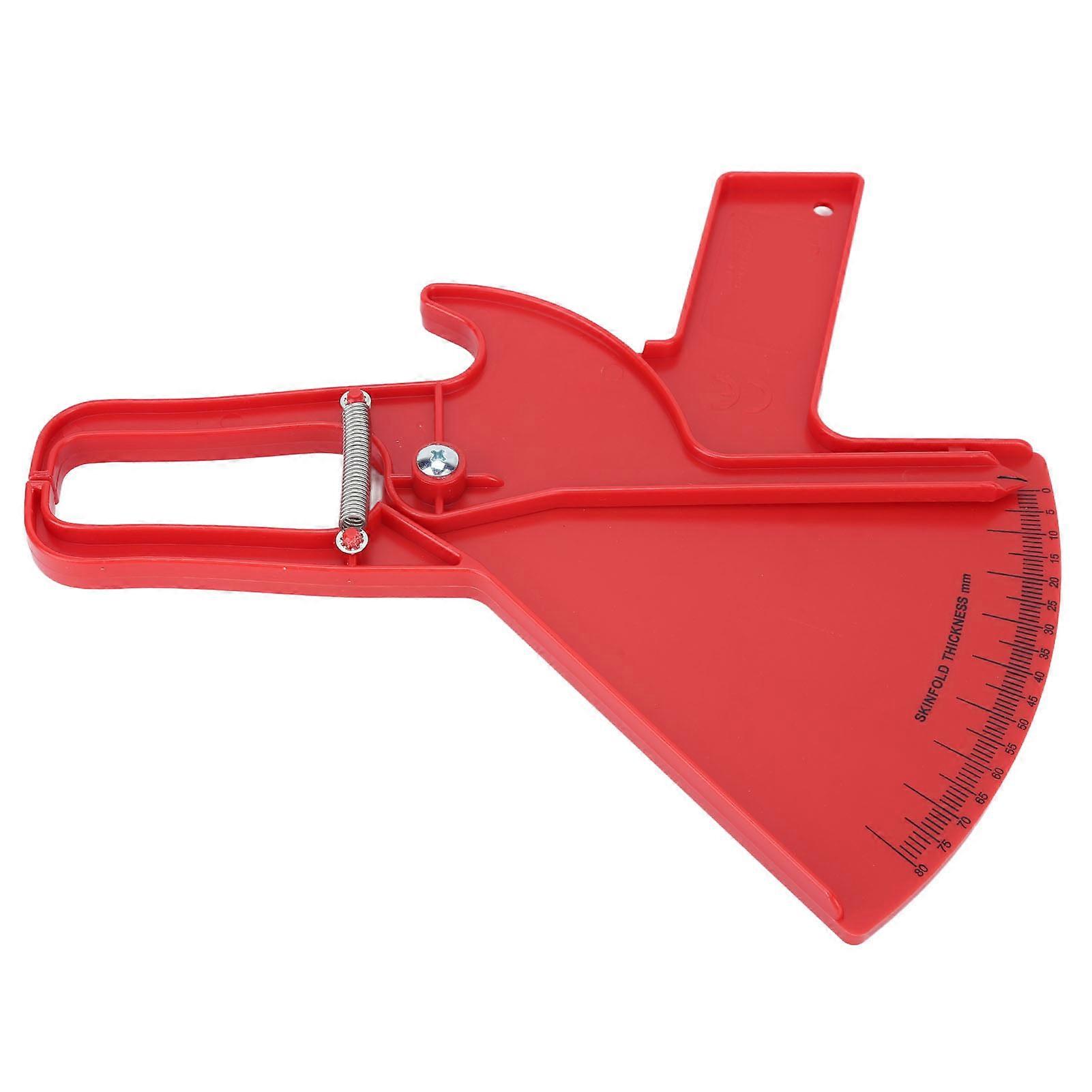 Body Fat Caliper Professional Double Spring Body Measurement Tape for Measurement Red ZFC09