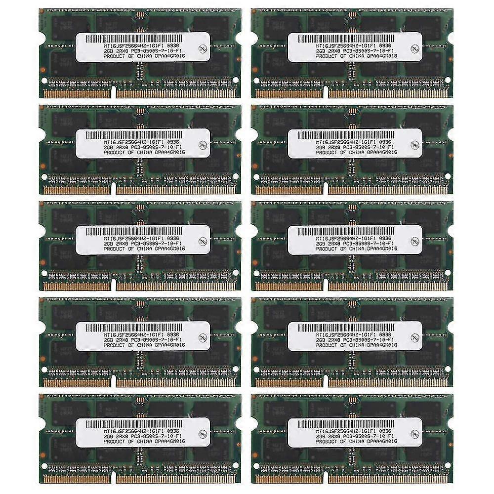 10x Ddr3 2gb Laptop Memory Ram 2rx8 Pc3-8500s 1066mhz 204pin 1.5v Notebook Ram