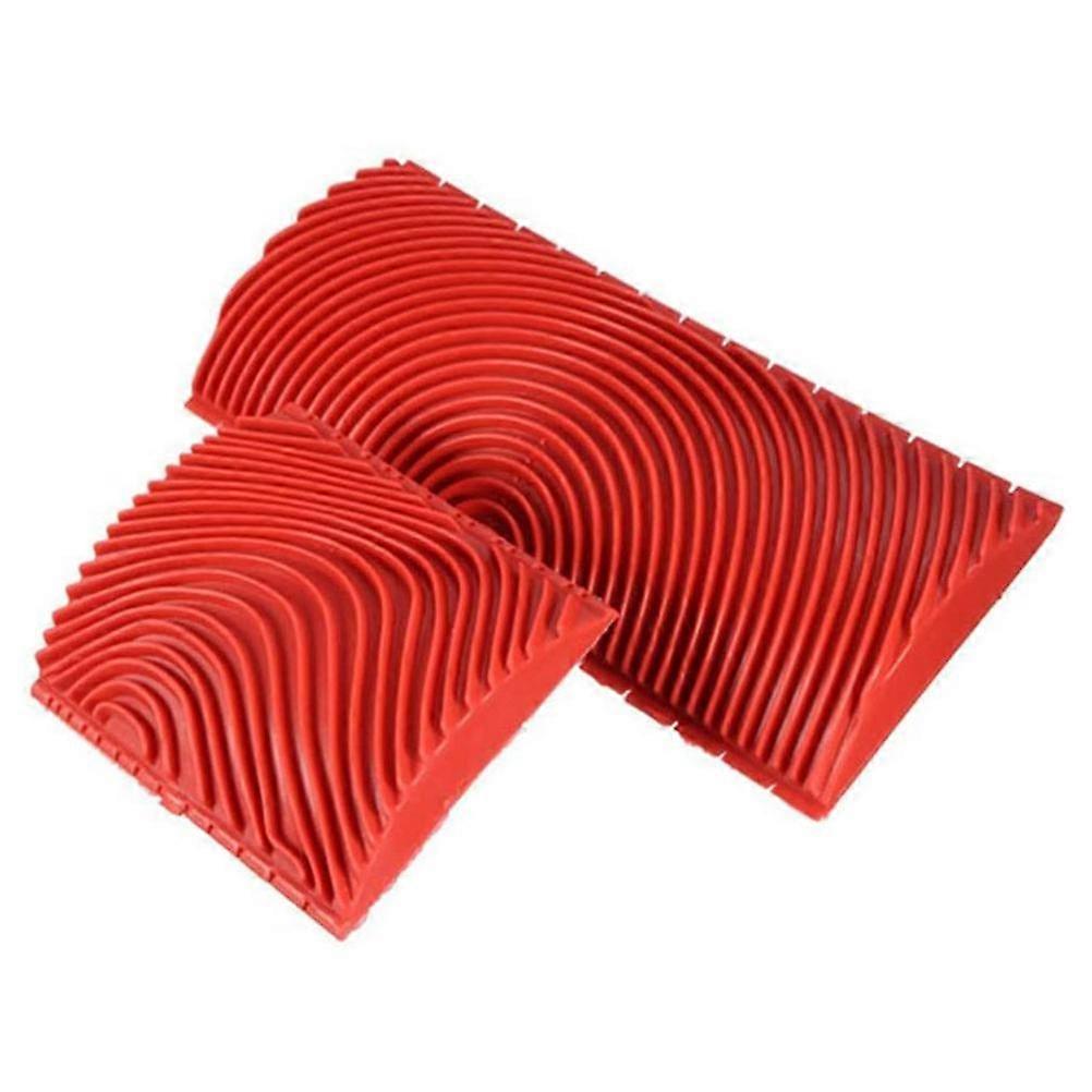 2st Träkorn Målarrulle Borstar Väggmålning Verktygssats Väggtextur Konst Målning Verktygssats För Väggtyg Duk Ytor